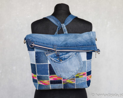 torbo-plecak z dżinsu