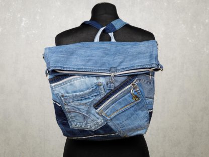 torbo-plecak z jeansu